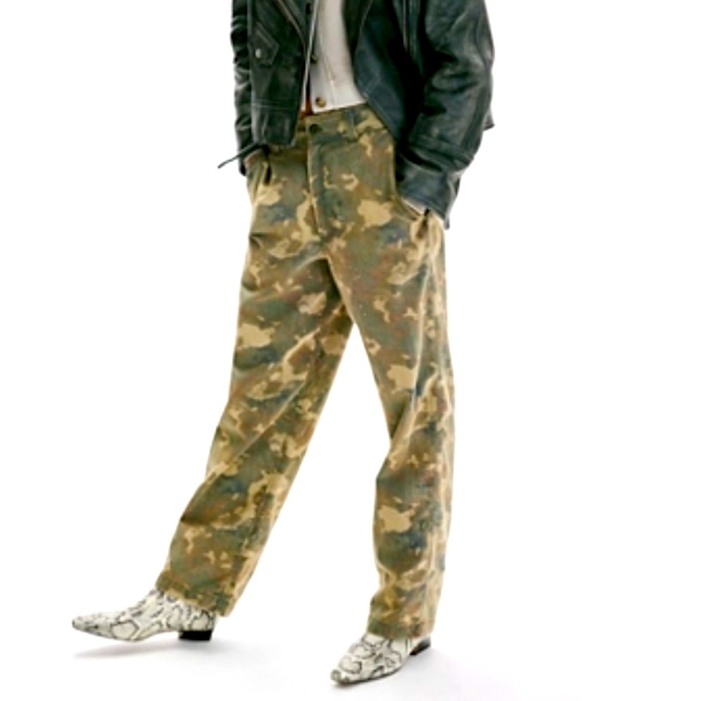 NWT free people camo relaxed chino pants